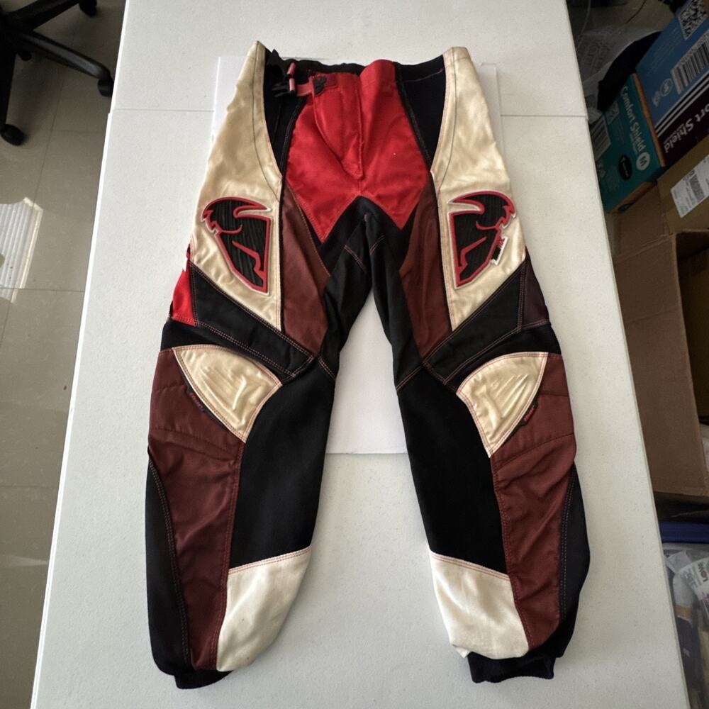 Thor MX Phase Motocross Pants 28 Red Gold Black Dirt Bike Riding Gear Style 1210
